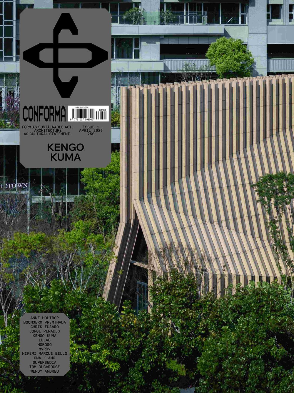 Conforma Issue 1 cover, Kengo Kuma