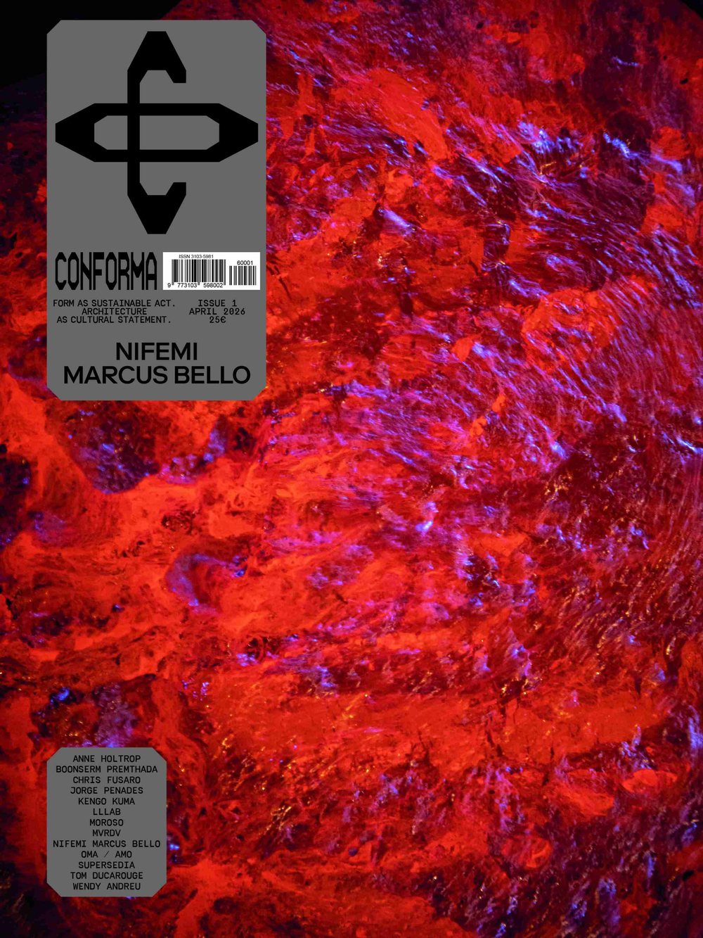 Conforma Issue 1 cover, Nifemi Marcus Bello